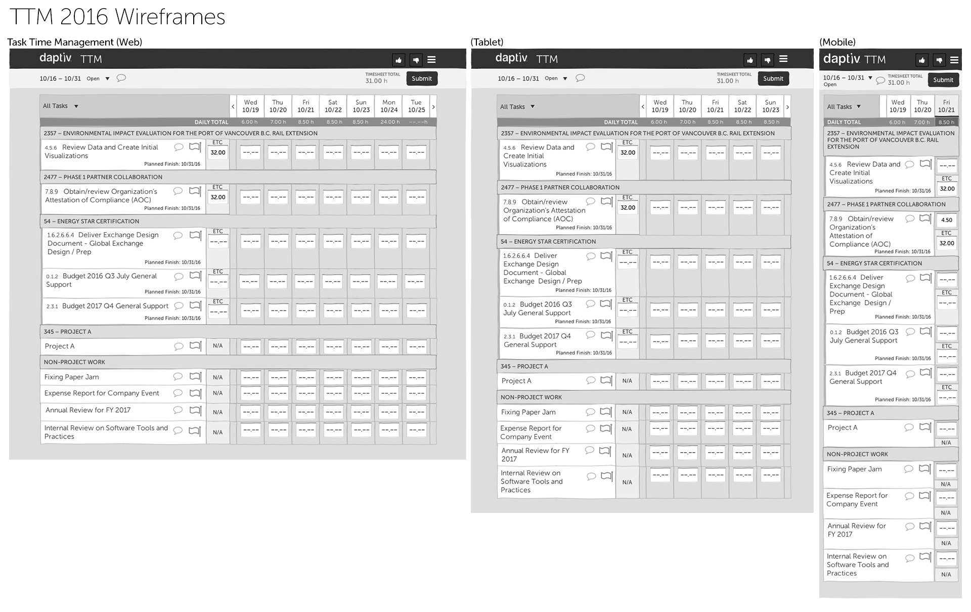 TTM Wireframe Set 2